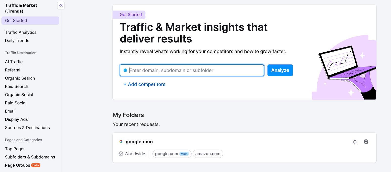 Getting Started with Semrush Traffic & Market image 1